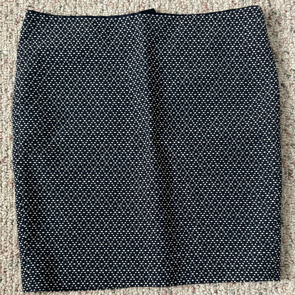 EUC- Cynthia Rowley navy and white business skirt. Size: 4